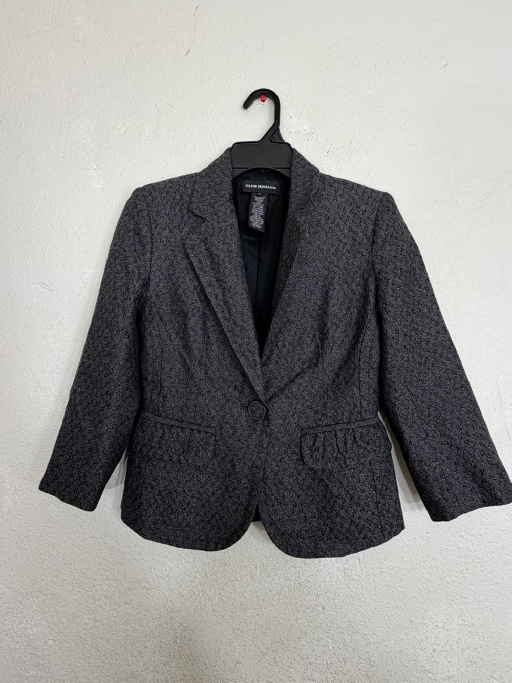 Club Monaco Wool Blend Peplum Blazer Jacket - Made in Canada - Size 2